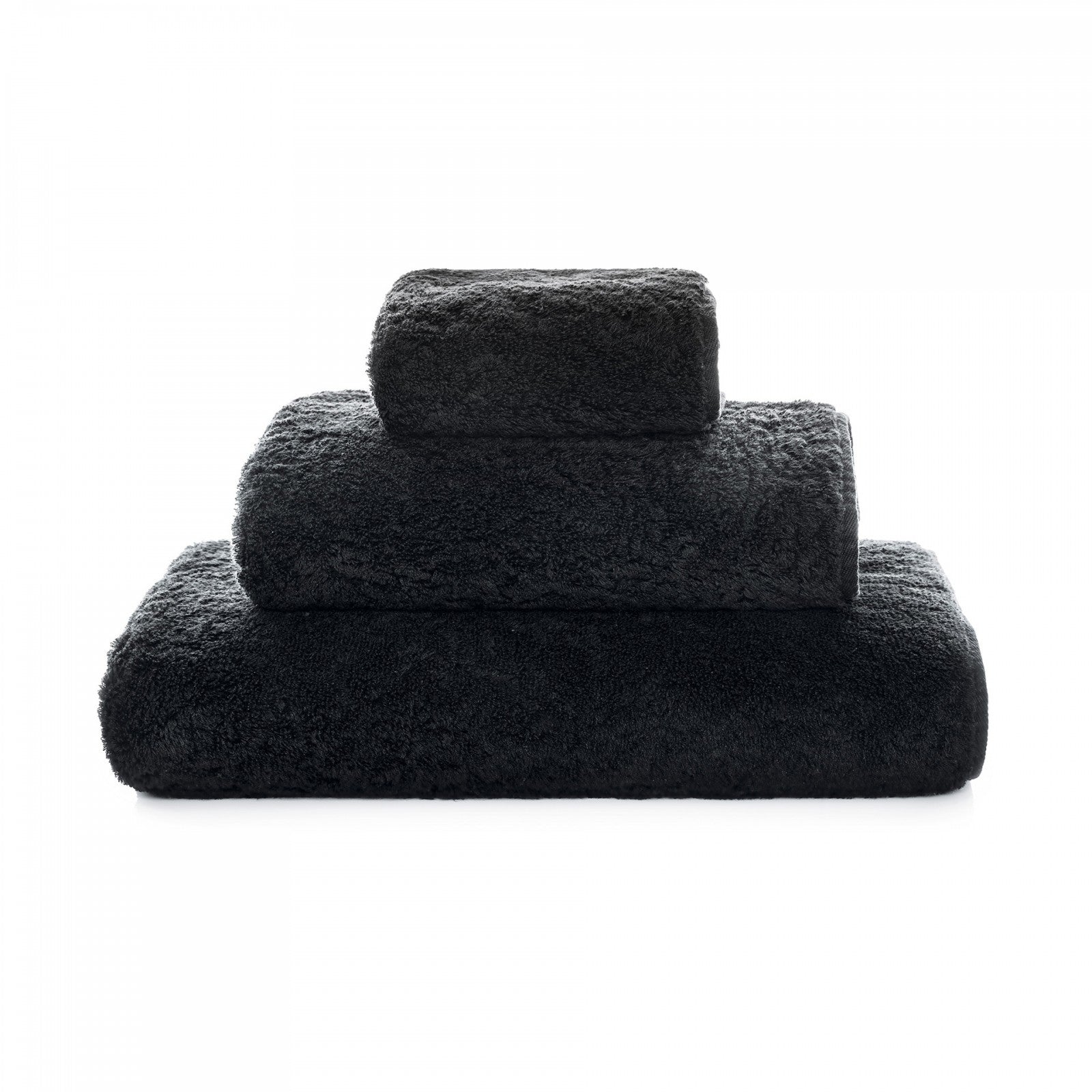 Graccioza Egoist hand towel with plush, soft fabric and subtle textured pattern, displayed folded on a neutral background.