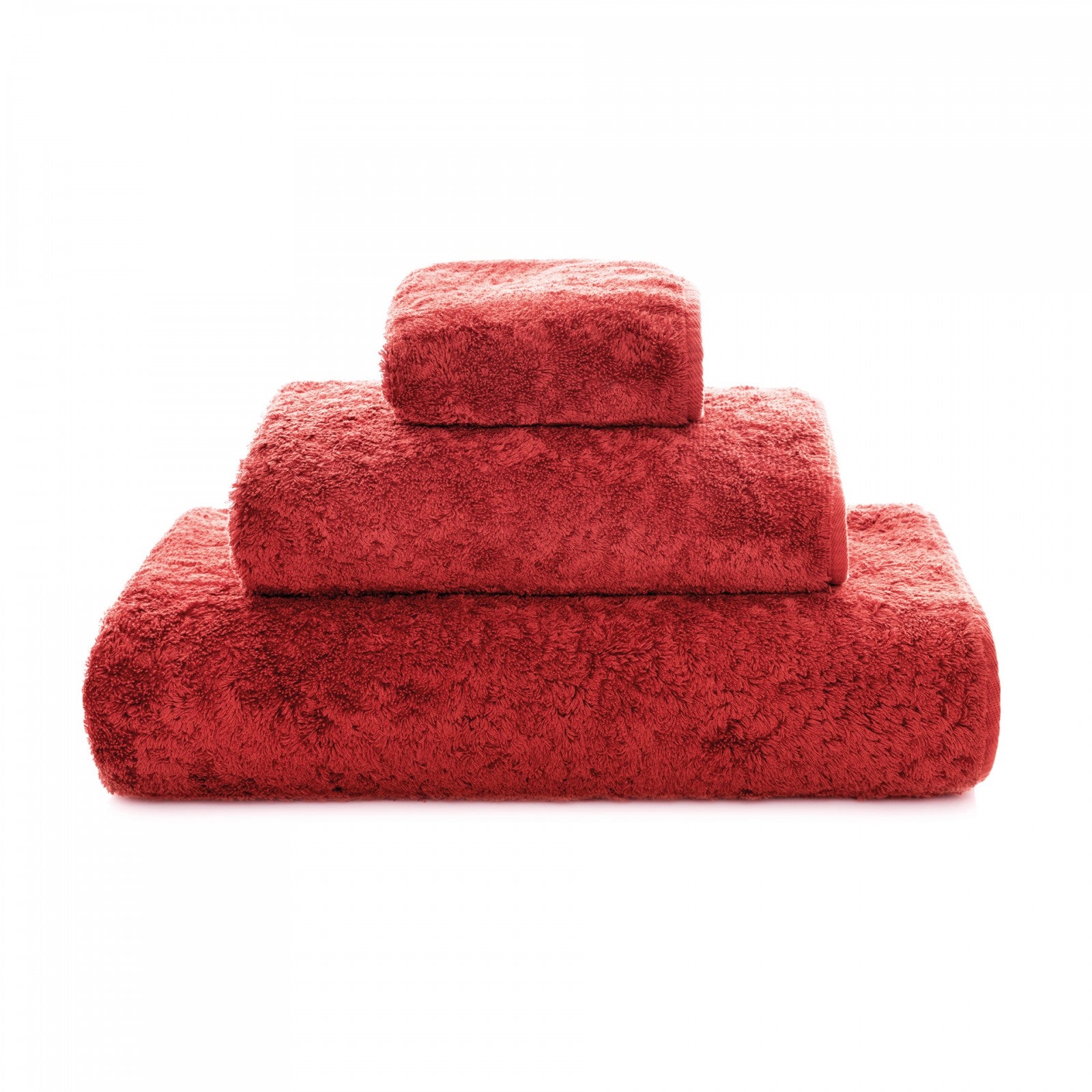 Soft white Graccioza Egoist hand towel with textured woven design, displayed folded on a neutral surface.