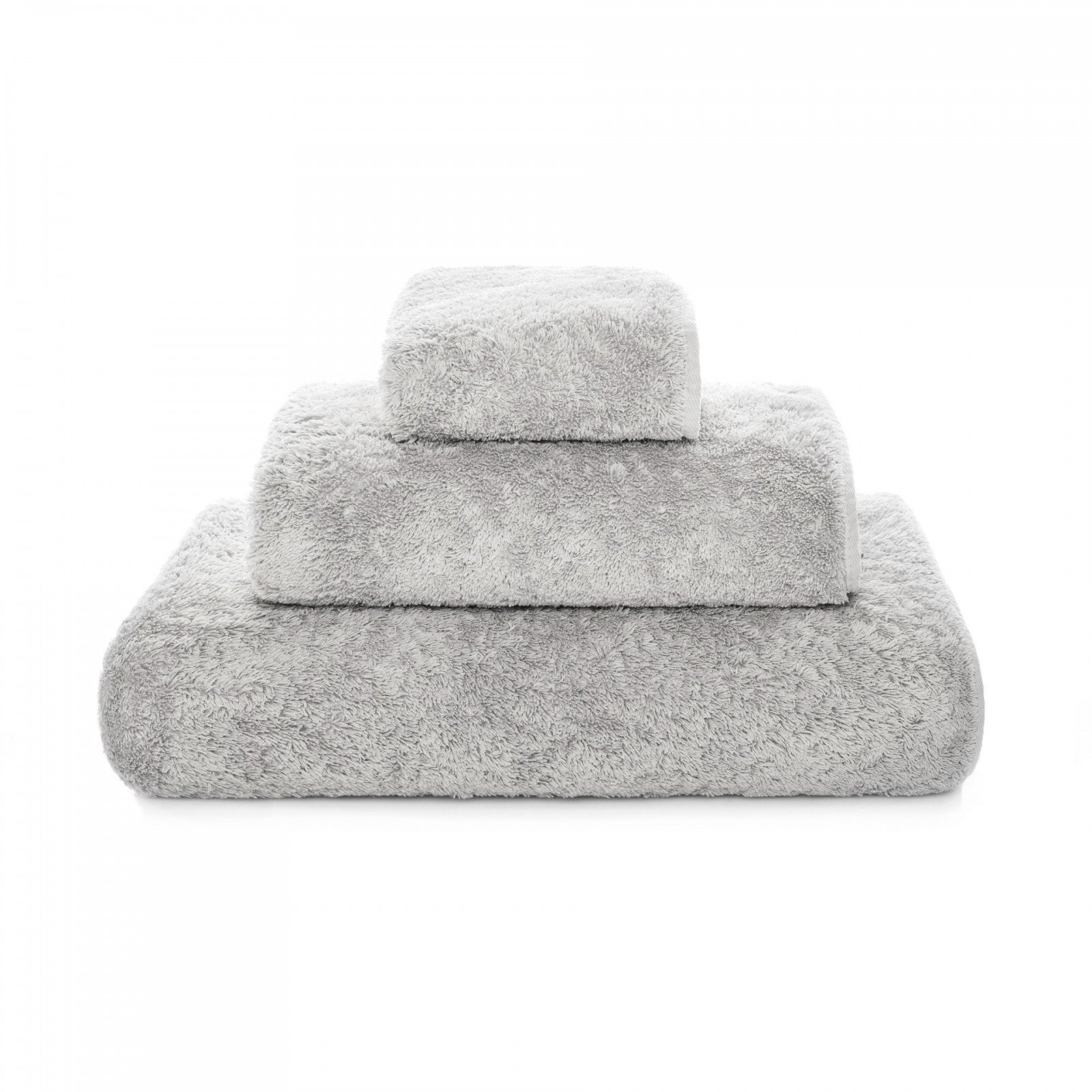 Gray Graccioza Egoist hand towel with soft, plush fabric, featuring subtle texture for a luxurious bathroom accessory.