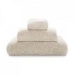 Light grey Graccioza Egoist hand towel with soft, plush fabric and subtle textured pattern, folded neatly for display.
