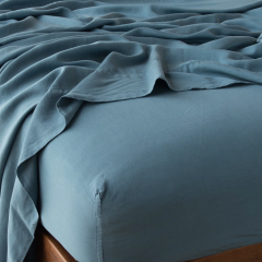 Madera Luxe Fitted Sheet Tahoe Blue Eastern King