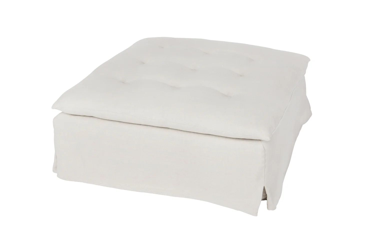 Cisco Sage Square Ottoman Slipcovered Brevard Birch - Maaribu