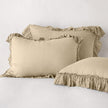 Linen Whisper Sham in Honeycomb color by Bella Notte, standard size, featuring soft linen fabric with a subtle textured pattern.