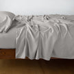 Eastern King Madera Luxe fitted sheet in Moonlight by Bella Notte, featuring soft, luxurious fabric and elegant design.