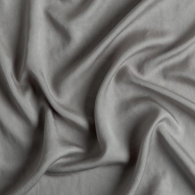 In Stock Bella Notte Madera Luxe fitted sheet in Moonlight color, soft and luxurious bedding for queen size bed.