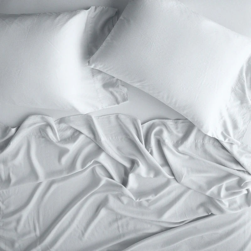 In Stock Bella Notte Madera Luxe Pillowcase Moonlight in standard size, soft fabric with elegant design and luxurious texture.