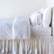 White Paloma duvet cover in queen size by Bella Notte, featuring soft, luxurious fabric and elegant design.