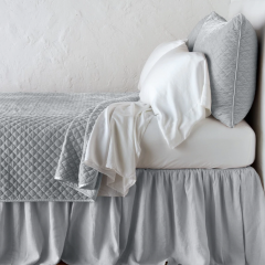 Sterling Deluxe Quilted Silk Velvet Sham by Bella Notte, showcasing soft, plush velvet with elegant quilting details.