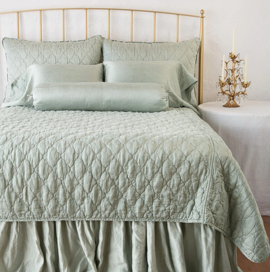 In Stock Bella Notte Corvino Luna Coverlet King duvet cover with elegant design in soft, luxurious fabric.