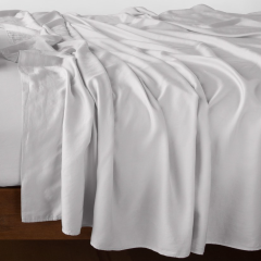 Sterling Madera Luxe King Flat Sheet by Bella Notte, soft and elegant bedding with intricate stitching in a stylish flat sheet design
