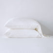 King-sized Bella Notte Madera Luxe Pillowcase in Winter White with soft, luxurious fabric and elegant design.