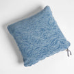 Bella Notte Georgia Sham in Tahoe Blue Euro pillow shams with elegant, textured fabric for a sophisticated bedroom decor look.
