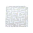 In Stock Uniq'uity Aguadilia cube pouf with soft fabric cover, round shape, and modern design for versatile seating or decor.