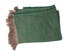 Moss green Uniq'uity Nash throw blanket spread out, soft textured fabric, cozy home decor from In Stock Uniq'uity.