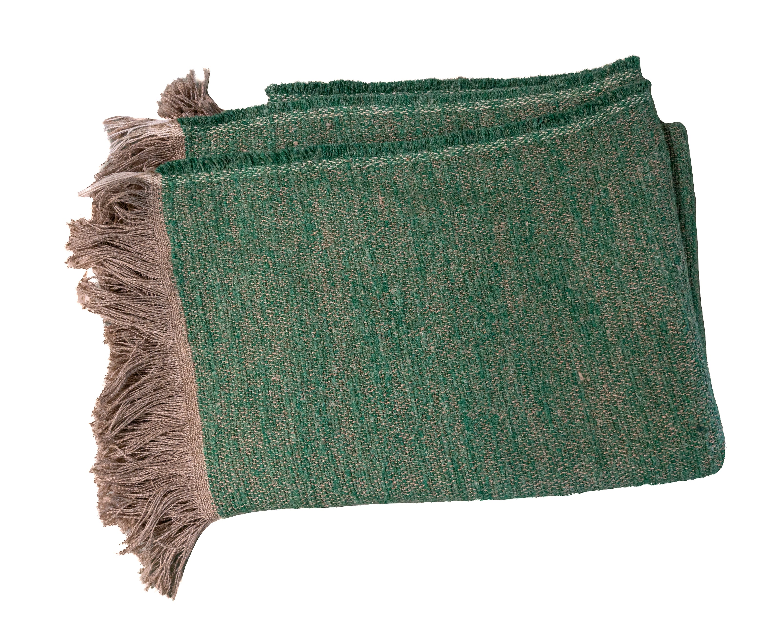 Moss green Uniq'uity Nash throw blanket spread out, soft textured fabric, cozy home decor from In Stock Uniq'uity.