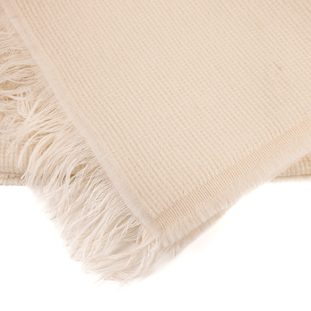 White Uniq'uity Allen throw blanket featuring soft, cozy fabric perfect for home decor and warmth.