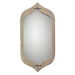 Gray washed Jasmine mirror by Jamie Young Company featuring a stylish round design with a sleek frame.