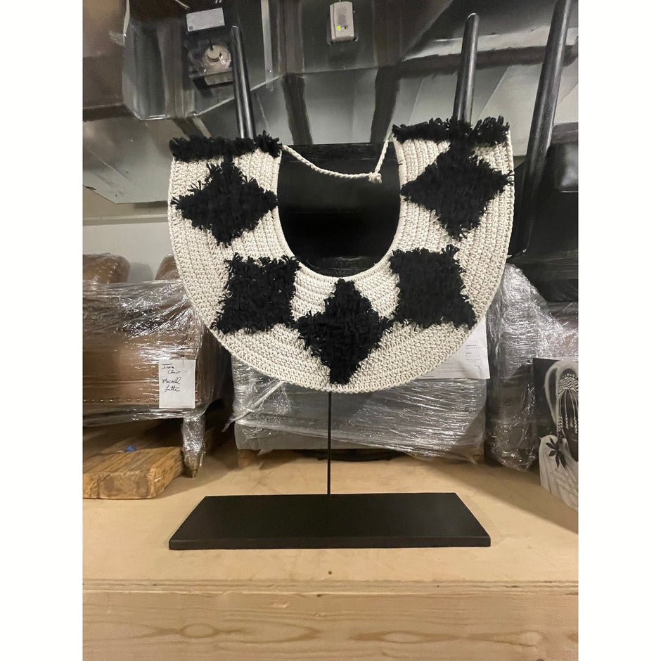 Cotton Necklace on Stand