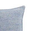 textured light blue pillow linen cotton wool blend 