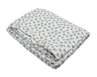 Rosebud Chambray Queen duvet cover by Linen Salvage featuring soft, woven fabric with a subtle floral pattern and relaxed style.