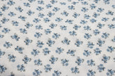 Linen Salvage Rosebud Duvet Cover in chambray for queen size bed, soft and stylish bedding with floral pattern.