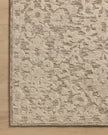 Loloi Prudence area rug in stone and ivory, 9x13 size, with intricate geometric pattern and soft texture for living room decor.