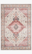Loloi Skye Rug in ivory and berry, 2'3