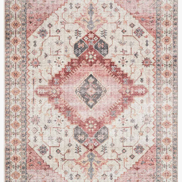 Loloi Skye Rug in ivory and berry, 2'3" x 3'9" with intricate design, perfect for adding style to any room.
