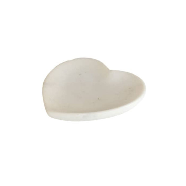 Marble heart-shaped dish from Belle de Provence bath accessories collection by Lothantique Inc., perfect for holding small toiletries or decor.