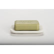 Belle de Provence marble soap dish by Lothantique Inc. rounded bath accessory with elegant white and gray marble finish