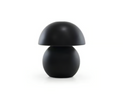 Black mushroom-shaped lamp on a white background