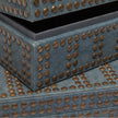Set of two Made Goods Landon decorative boxes, stylish storage containers with textured surfaces for home decor.