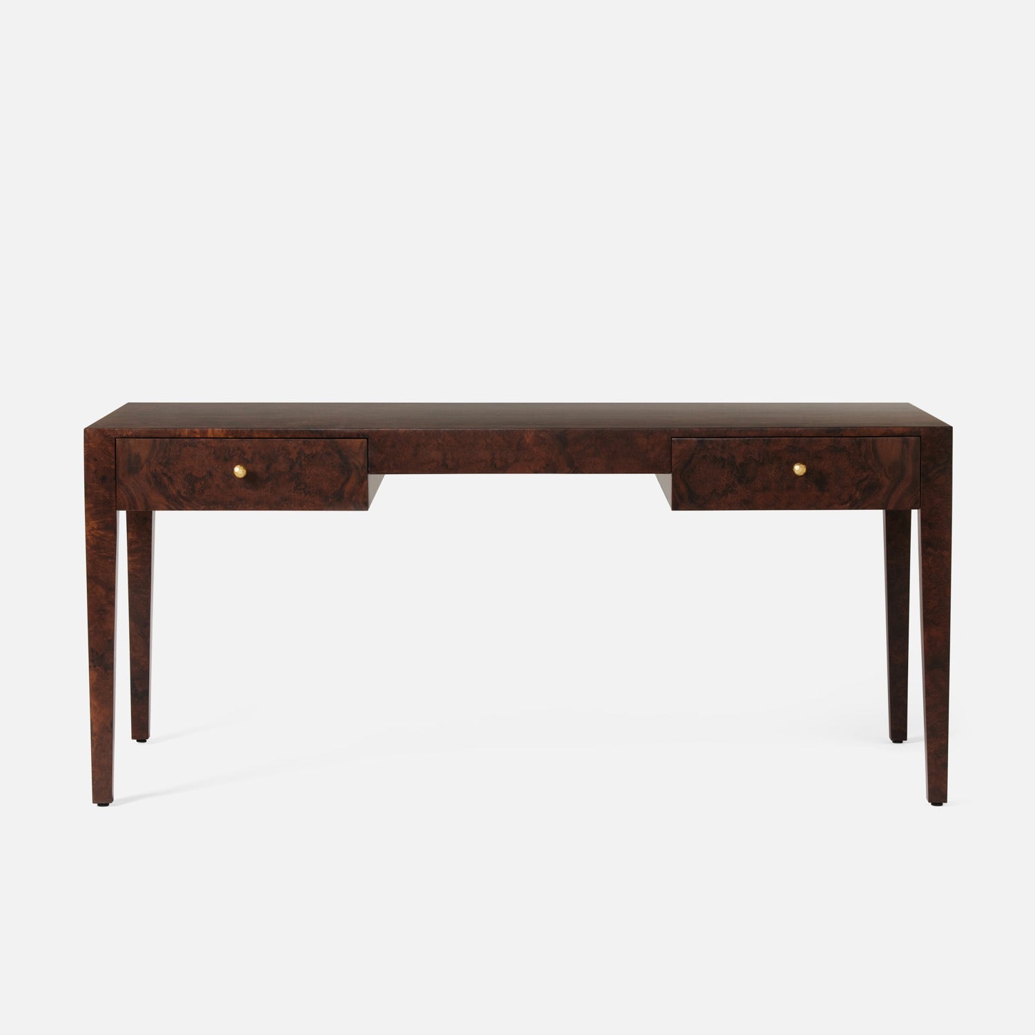 Made Goods Lindsey Desk in Olive Ash wood with sleek modern design and clean lines, perfect for home or office workspace.