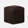 Made Goods Hallie Stool with plush fur upholstery and wooden legs, showcasing a luxurious and stylish accent piece.