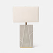 Made Goods Breck table lamp with a sleek base and fabric shade, perfect for modern living room or bedside lighting.
