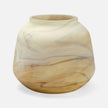 Made Goods Andra Alabaster Vase with smooth, rounded design and glossy finish, perfect for decorative display.