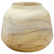 Made Goods Andra Alabaster Vase showcasing a smooth, elegant ceramic design with a rounded shape and neutral color.