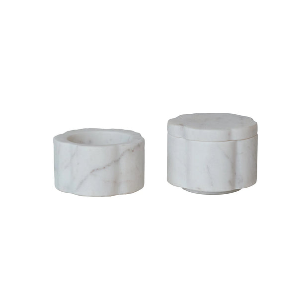 Marble Stacking Salt+Pepper Set/2