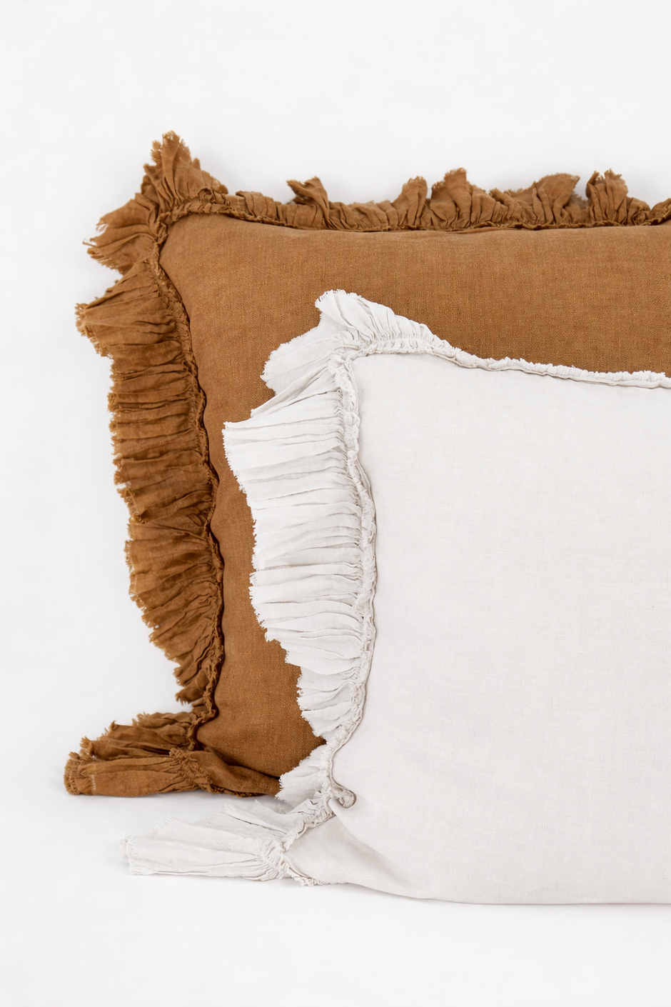 Matteo Tat Linen Euro Sham featuring textured linen fabric with a neutral beige color, decorative pillow shams for bedding.
