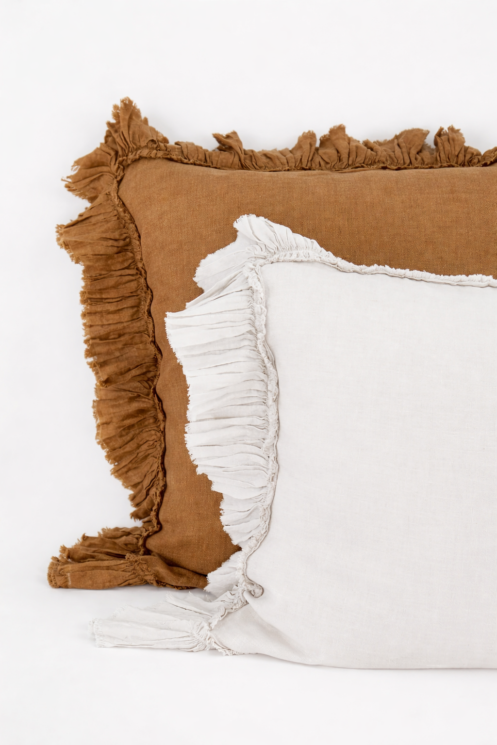 Matteo Tat Linen Euro Sham featuring textured linen fabric with a neutral beige color, decorative pillow shams for bedding.
