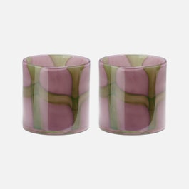 Made Goods Handblown Glass Birdie Vase Set/ 2