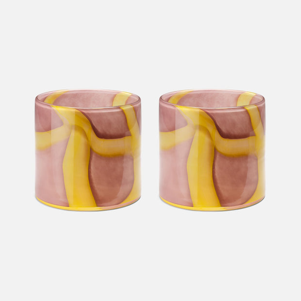 Made Goods Handblown Glass Birdie Vase Set/ 2