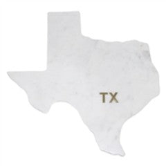 Large Marbleand Brass "TX" Cutting Board