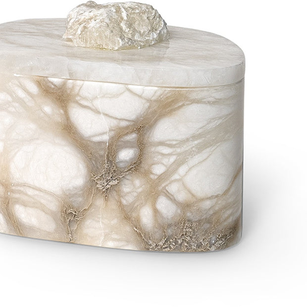 Large Palecek Celine Alabaster Vase featuring a smooth, rounded alabaster design with a natural finish.