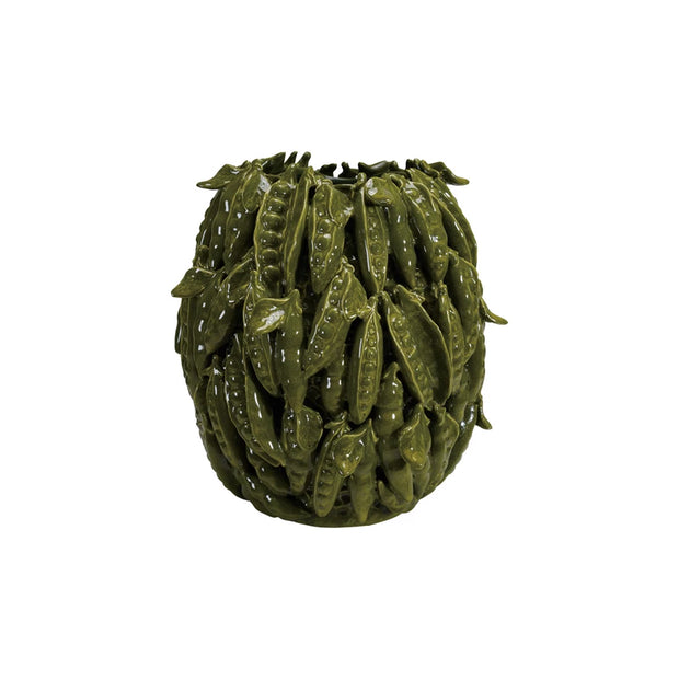 Handmade Vase with Pea Pods