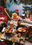 Image of the Happy Camper 1000-piece puzzle by Piecework featuring a colorful outdoor camping scene.