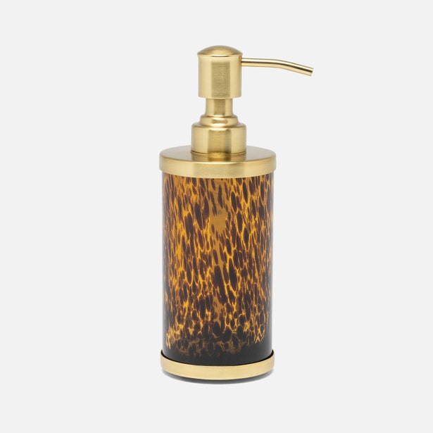 Pigeon & Poodle Benton soap pump for bath accessories, white ceramic with a sleek, modern design.