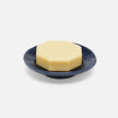 Pigeon & Poodle Cordoba soap dish in navy, a stylish bath accessory with a ceramic design and modern look.