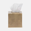 Pigeon & Poodle Kenitra tissue box for bath accessories, featuring a stylish design with a white and blue pattern.