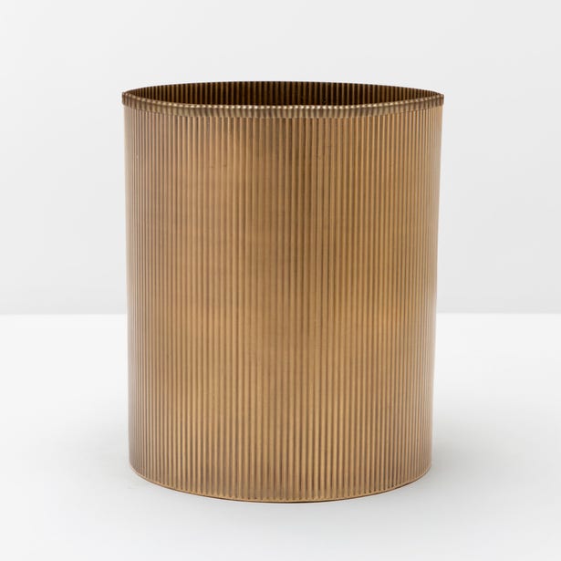 Redon round wastebasket by Pigeon & Poodle, a stylish bath accessory with a modern design and durable construction.